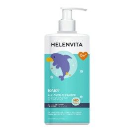 HELENVITA Baby All Over Cleanser Perfume Talc, Βρεφικό Απαλό Σαμπουάν & Αφρόλουτρο Άρωμα Τάλκ - 1lt