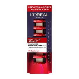 LOREAL PARIS Revitalift Laser Renew Peeling Effect Ampoules, Αμπούλες Προσώπου για Απολέπιση Νυκτός - 7amp x 1ml