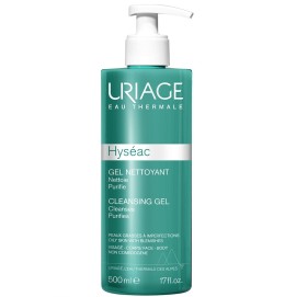 URIAGE Hyseac Cleansing Gel. Τζελ Καθαρισμού για Λιπαρές Επιδερμίδες με τάση Ακμής - 500ml