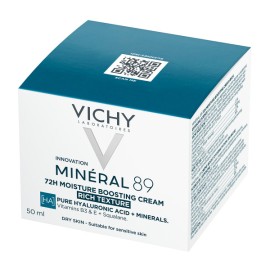 VICHY Mineral 89 Hydrating Booster Rich Cream, Κρέμα Ενυδάτωσης 72Ω Πλούσιας Υφής - 50ml