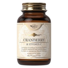 SKY PREMIUM LIFE Cranberry & Vitamin C, Συμπλήρωμα Διατροφής με Κράνμπερι & Βιταμίνη C - 60caps