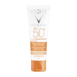 VICHY Capital Soleil Anti Dark Spot Tinted Sunscreen Cream SPF50+, Αντηλιακή Κρέμα Κατά των Κηλίδων με Χρώμα - 50ml
