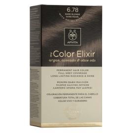 APIVITA My Color Elixir, Βαφή Μαλλιών No 6.78 - Ξανθό Σκούρο Μπεζ Περλέ
