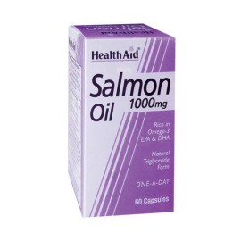 HEALTH AID Salmon Oil 1000mg, Συμπλήρωμα με Έλαιο Σολωμού για Καρδιαγγειακό & Κυκλοφορικό Σύστημα - 60caps