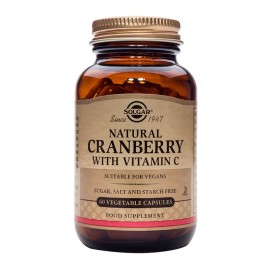 SOLGAR Natural Cranberry With Vitamin C - 60veg.caps