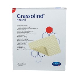 HARTMANN Grassolind Neutral, Επιθέματα Πλέγματος με Αλοιφή 10x10cm - 10τεμ