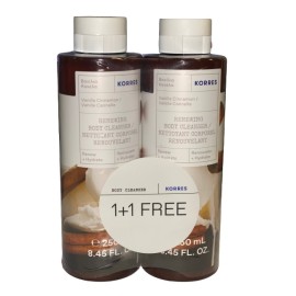 KORRES Renewing Body Cleanser Vanilla Cinamon, Αφρόλουτρο Βανίλια Κανέλα - 250ml 1+1 Δώρο