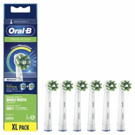 ORAL B Cross Action White XL Pack, Ανταλλακτικές Κεφαλές Λευκές - 6τεμ