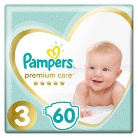 PAMPERS Premium Care No 3 (6-10 Kg) - 60τμχ