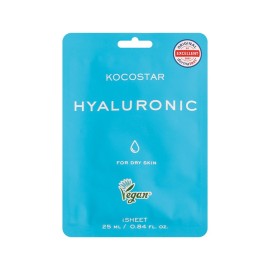 KOCOSTAR Hyaluronic Sheet Face Mask, Μάσκα Προσώπου με 6 Διαφορετικά Είδη Υαλουρονικού Οξέος - 1τεμ