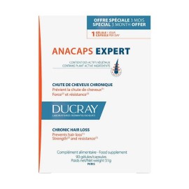 DUCRAY Anacaps Expert, Συμπλήρωμα Διατροφής για τη Χρόνια Τριχόπτωση - 90caps