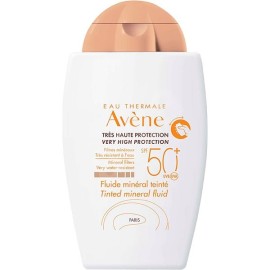 AVENE Fluide Mineral Teinte SPF50+, Αντηλιακό Προσώπου με Χρώμα για μη Ανεκτικό Δέρμα - 40ml