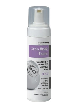 FREZYDERM Intim Area Foam pH 4.0, Απαλός Αφρός Καθαρισμού της Ευαίσθητης Περιοχής - 150ml