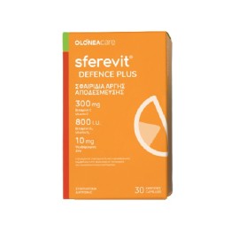 OLONEA Sferenvit Defence Plus, Συμπλήρωμα Διατροφής με 300mg Βιταμίνη C και 800iu Βιταμίνη D -30caps