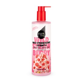 NATURA SIBERICA Organic Shop Refreshing Shower Gel Wild Strawberry Granita, Αφρόλουτρο για Αναζωογόνηση με Εκχύλισμα Άγριας Φράουλας - 400ml
