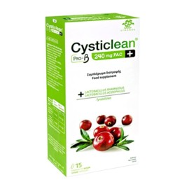 VITA GREEN Cysticlean Pro-β 240 mg PAC+, Συμπλήρωμα Διατροφής µε Ξηρό Συμπυκνωμένο Εκχύλισμα American Cranberry -15caps