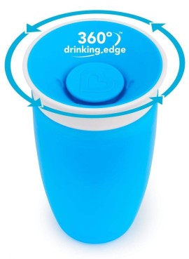 MUNCHKIN Miracle 360 Sippy Cup Blue,  Κύπελλο Εκπαιδευτικό Μπλε - 296ml