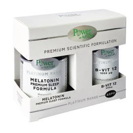 POWER OF NATURE Melatonin Premium Sleep Formula - 30caps & ΔΩΡΟ B- Vit 12 1000μg - 20tabs