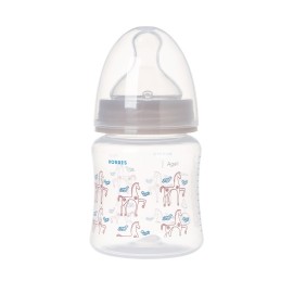 KORRES Agali Feeding Bottle, Μπιμπερό Πλαστικό με Θηλή Σιλικόνης 0m+ Αργής Ροής - 150ml