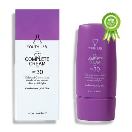 YOUTH LAB CC Complete Cream SPF30 Oily Skin, Πολυδραστική Ενυδατική Κρέμα με Χρώμα - 40ml