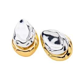 NOVITA Σκουλαρίκια Ατσάλι Διπλό-1 ζευγάρι