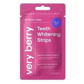 POP. Very Berry Teeth Whitening Strips, Ταινίες Λεύκανσης Δοντιών με Γεύση Βατόμουρο -7τμχ