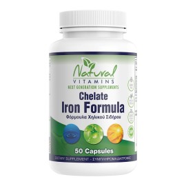 NATURAL VITAMINS Iron Chelate Formula, Φόρμουλα Χηλικού Σιδήρου - 50caps