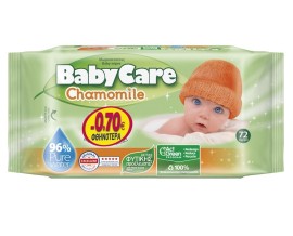 BABYCARE Baby Wipes Chamomile Pure Water, Μωρομάντηλα με Εκχύλισμα Χαμομηλιού - 72τεμ