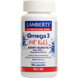 LAMBERTS Omega 3 For Kids - 100 μασώμενες κάψουλες