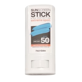 FREZYDERM Sun Screen Extreme Sport Stick SPF50 Intense Color Blue, Αντηλιακό για Πρόσωπο & Σώμα με Χρώμα -20ml