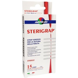 MASTER AID Sterigrap, Ταινίες Σύγκλισης Τραυμάτων, 75 x 3mm - 15τεμ