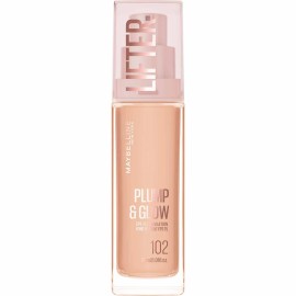 MAYBELLINE Plump & Glow Foundation SPF15/ Εμπλουτισμένο με Νιασιναμίδη και Υαλουρονικό Οξύ, No102 -30ml