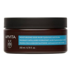 APIVITA Moisturizing Hair Mask, Μάσκα Μαλλιών Ενυδάτωσης με Υαλουρονικό Οξύ & Αλόη- 200ml