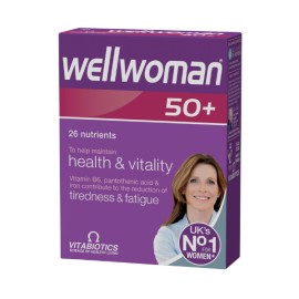 VITABIOTICS Wellwoman 50+, Συμπλήρωμα Διατροφής Σχεδιασμένο για Γυναίκες Άνω των 50 ετών  - 30tabs