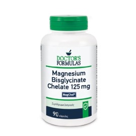 DOCTORS FORMULAS Magnesium Bisglycinate Chelate 125mg, Συμπλήρωμα Διατροφής -90caps