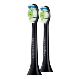 PHILIPS Sonicare W2 Optimal White HX6062/13,  Ανταλλακτικές Κεφαλές Οδοντόβουρτσας Μαύρες - 2τμχ