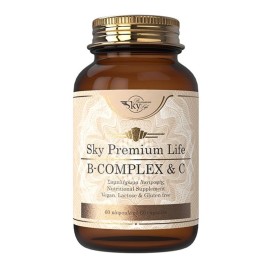 SKY PREMIUM LIFE B-Complex & C,  Συμπλήρωμα Διατροφής με B-Complex και βιταμίνη C -60caps