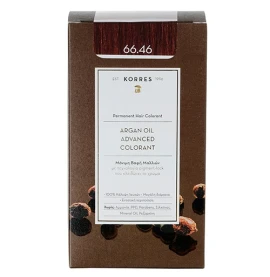 KORRES Βαφή Argan Oil, 66.46 Έντονο Κόκκινο Βουργουνδίας - 50ml