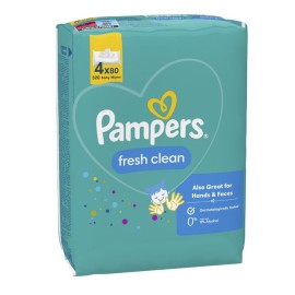PAMPERS Fresh Clean, Μωρομάντηλα - 320τεμ (4x80)