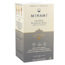 MINAMI MorEPA Platinum Elite, 1100 mg Ω-3 + 1000IU Vitamin D3 - 60caps
