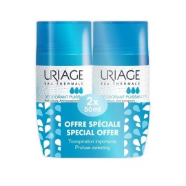 URIAGE Power3 Deodorant Roll On,  Αποσμητικό - 2τεμ x 50ml