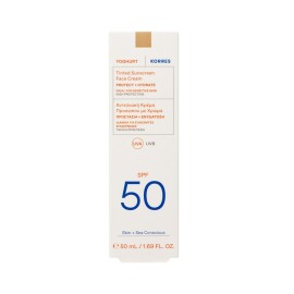 KORRES Yoghurt Tinted Sunscreen Face Cream SPF50, Αντηλιακή Κρέμα Προσώπου με Χρώμα - 40ml