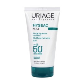 URIAGE Hyseac Mat Fluide Hydratant 50+, Αντηλιακό  Ρευστό Ματ Εφέ για Λιπαρή Επιδερμίδα -50ml