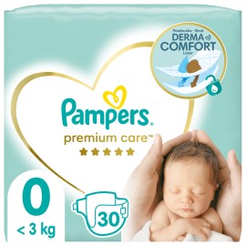 PAMPERS Premium Care No 0 (<3 Κg) - 30τεμ