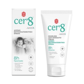 VICAN Cer8 Junior Odorless Anti Mosquito Cream, Άοσμη Εντομοαπωθητική Κρέμα για Παιδιά - 150ml