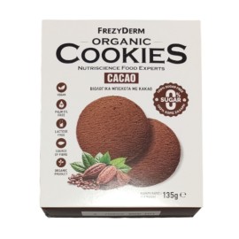 FREZYDERM Organic Cookies Cacao, Βιολογικά Μπισκότα με Κακάο -135gr