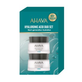AHAVA Hyaluronic Acid Duo Set, 24/7 Cream, Ενυδατική Κρέμα με Υαλουρονικό Οξύ - 50ml & Leave On Mask, Καταπραϋντική Μάσκα με Υαλουρονικό Οξύ - 50ml