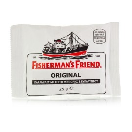 FISHERMANS FRIEND Original Sugar Free, Καραμέλες για τον Πονόλαιμο με Μινθόλη & Ευκάλυπτο -25g