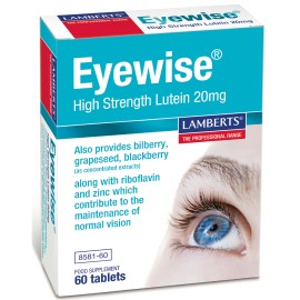 LAMBERTS Eyewise High Strength Lutein 20mg, Συμπλήρωμα Διατροφής με Λουτεΐνη - 60tabs