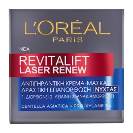 LOREAL PARIS Revitalift Laser Renew Night Cream 40+, Ενυδατική & Αντιρυτιδική Κρέμα Νύχτας - 50ml